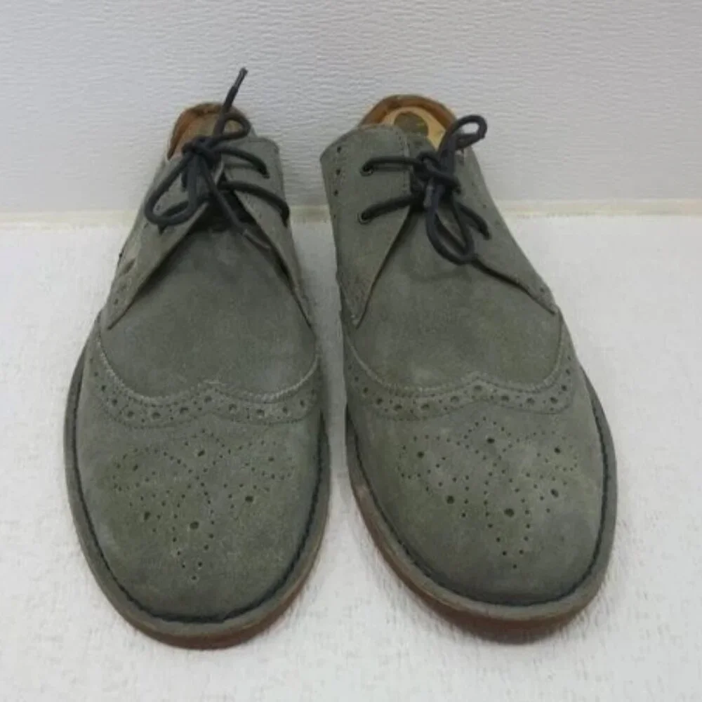 Ben Sherman Suede Brogue Leather Casual Dress Oxfords Shoes Men's Footwear Sz 13